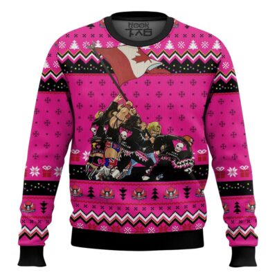Hooktab Hart Foundation WWE Ugly Christmas Sweater