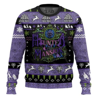 Hooktab Haunted Mansion Ugly Christmas Sweater