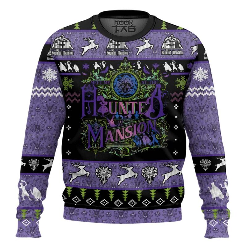 Hooktab Haunted Mansion Ugly Christmas Sweater