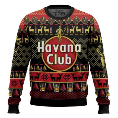 Hooktab Havana Club Rum Ugly Christmas Sweater