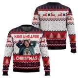 Hooktab Have A Hellfire Xmas Stranger Things Ugly Christmas Sweater