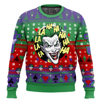 Hooktab Have A Jolly Joker Ugly Christmas Sweater