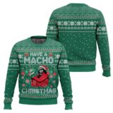 Hooktab Have A Macho Xmas Macho Man WWE Ugly Christmas Sweater