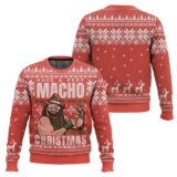Hooktab Have A Macho Xmas Randy Savage WWE Ugly Christmas Sweater