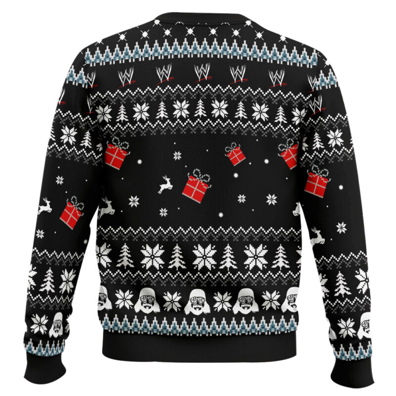 Hooktab Have A Macho Xmas WWE Ugly Christmas Sweater Hooktab Have A Macho Xmas WWE Ugly Christmas Sweater