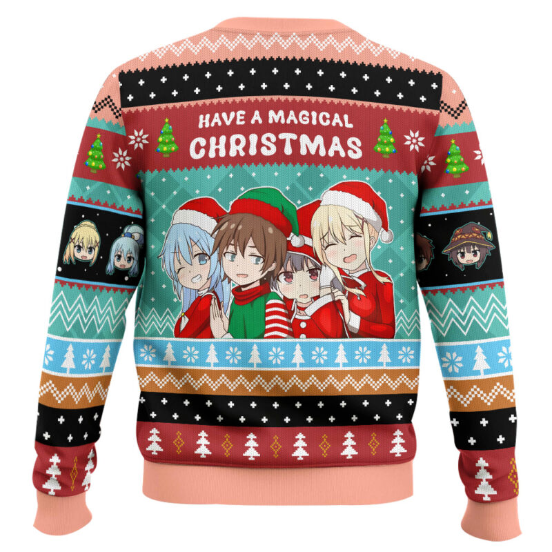Hooktab Have A Magical Christmas Konosuba Ugly Christmas Sweater Hooktab Have A Magical Christmas Konosuba Ugly Christmas Sweater