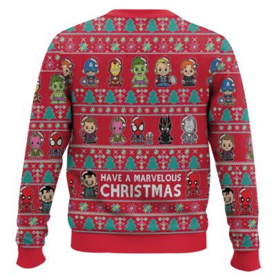 Hooktab Have A Marvelous Chritsmas Marvel Ugly Christmas Sweater