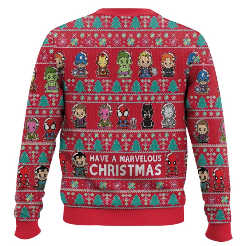 Hooktab Have A Marvelous Chritsmas Marvel Ugly Christmas Sweater Hooktab Have A Marvelous Chritsmas Marvel Ugly Christmas Sweater