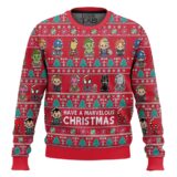 Hooktab Have A Marvelous Chritsmas Marvel Ugly Christmas Sweater