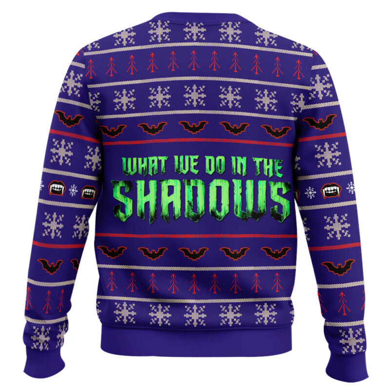 Hooktab Have A Regular Human Holiday What We Do In The Shadows Ugly Christmas Sweater Hooktab Have A Regular Human Holiday What We Do In The Shadows Ugly Christmas Sweater