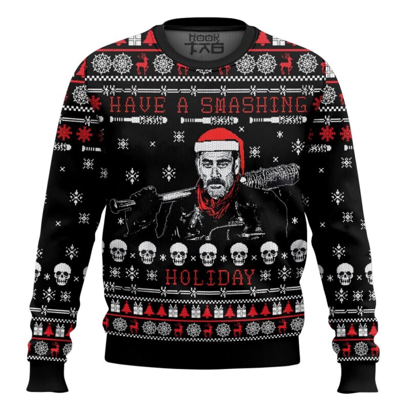 Hooktab Have A Smashing Holiday The Walking Dead, Ugly Christmas Sweater