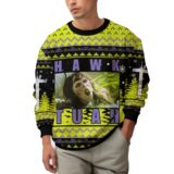 Hooktab Hawk Tuah The Exorcist Ugly Christmas Sweater