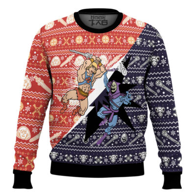 Hooktab He-man Vs. Skeletor Masters Of The Universe Ugly Christmas Sweater