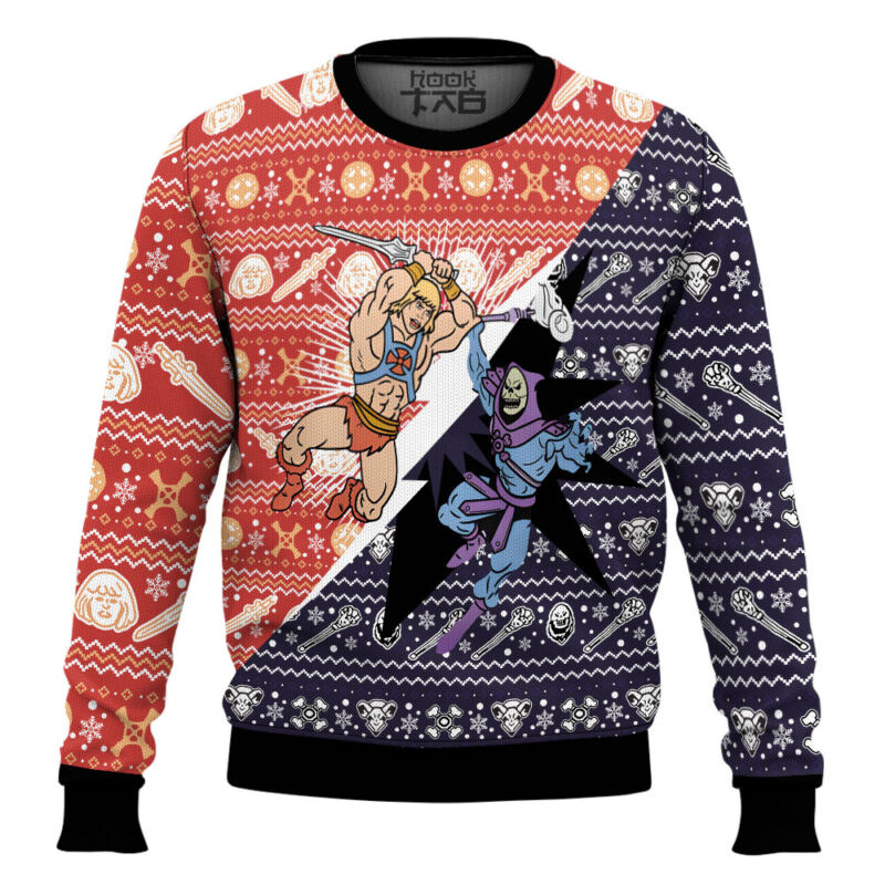 Hooktab He-man Vs. Skeletor Masters Of The Universe Ugly Christmas Sweater