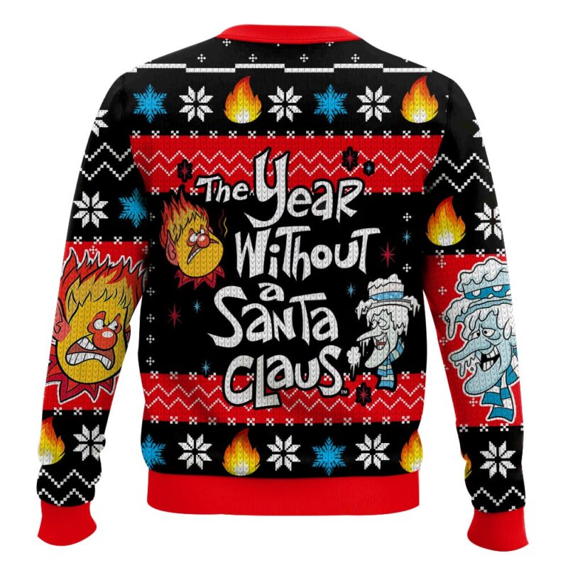 Hooktab Heat Miser & Snow Miser The Year Without a Santa Claus Ugly Christmas Sweater Hooktab Heat Miser & Snow Miser The Year Without a Santa Claus Ugly Christmas Sweater