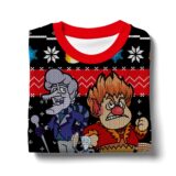 Hooktab Heat Miser & Snow Miser The Year Without a Santa Claus Ugly Christmas Sweater