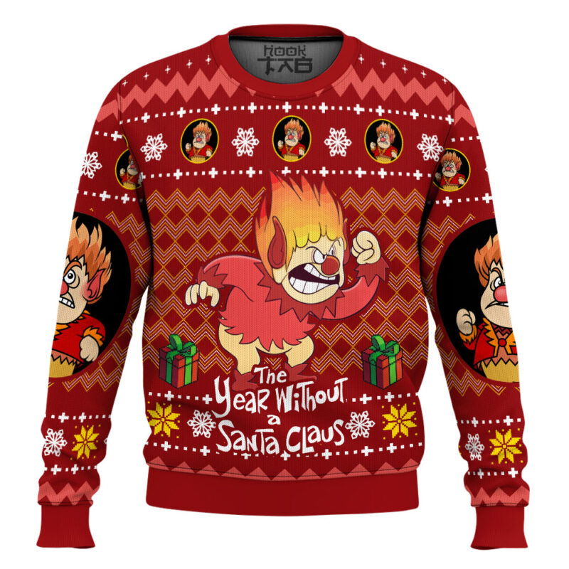 Hooktab Heat Miser The Year Without a Santa Claus Ugly Christmas Sweater