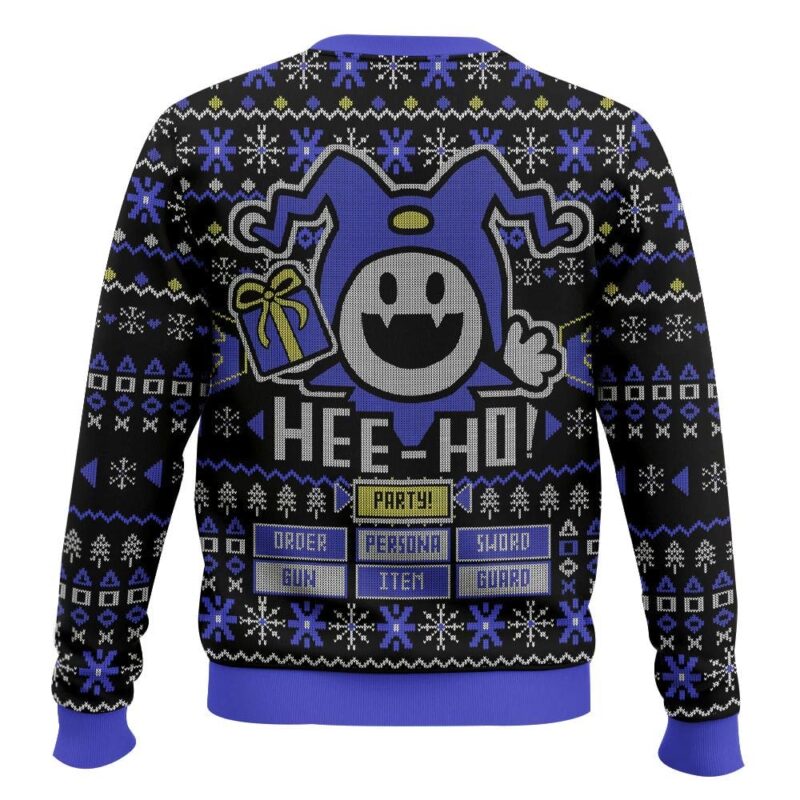 Hooktab Hee Ho Jack Frost Ugly Christmas Sweater Hooktab Hee Ho Jack Frost Ugly Christmas Sweater