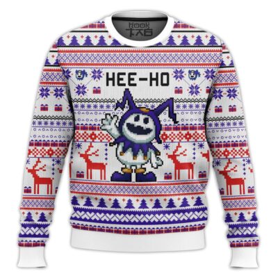 Hooktab Hee-ho Shin Megami Tensei Jack Frost Ugly Christmas Sweater