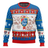 Hooktab Heileman's Old Style Beer Ugly Christmas Sweater