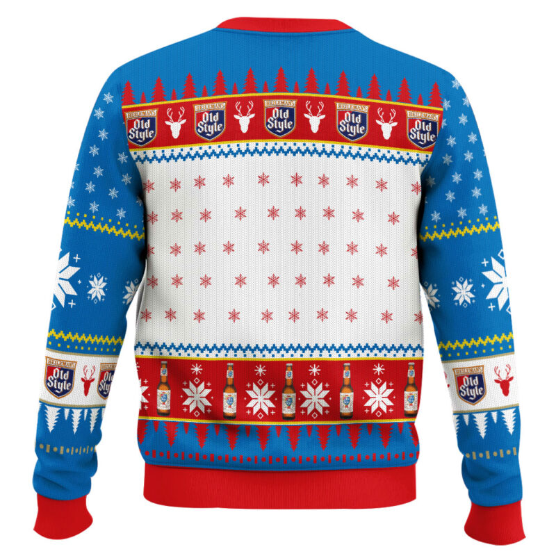 Hooktab Heileman's Old Style Beer Ugly Christmas Sweater Hooktab Heileman's Old Style Beer Ugly Christmas Sweater