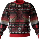 Hooktab Hellboy I'm Fireproof Ugly Christmas Sweater