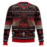 Hooktab Hellboy I'm Fireproof Ugly Christmas Sweater