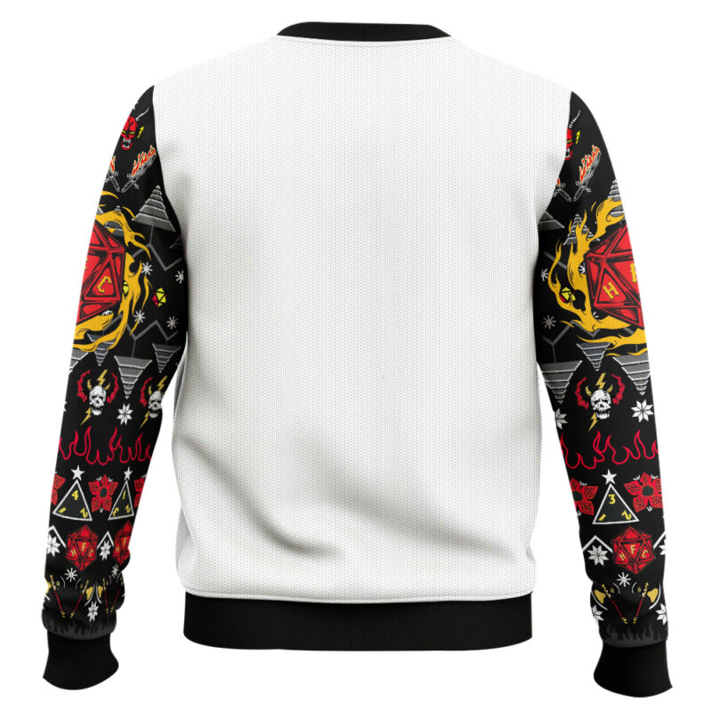 Hooktab Hellfire Club Dice Stranger Things Ugly Christmas Sweater Hooktab Hellfire Club Dice Stranger Things Ugly Christmas Sweater
