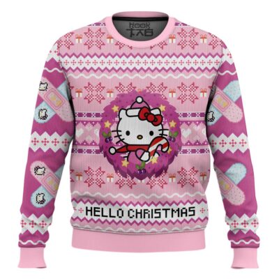 Hooktab Hello Christmas Hello Kitty Ugly Christmas Sweater