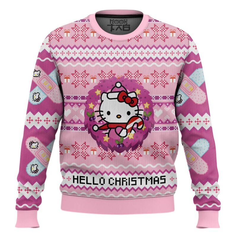 Hooktab Hello Christmas Hello Kitty Ugly Christmas Sweater