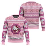 Hooktab Hello Christmas Hello Kitty Ugly Christmas Sweater
