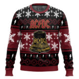Hooktab Hells Bells AC/DC Ugly Christmas Sweater