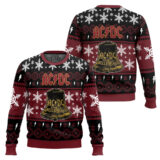 Hooktab Hells Bells AC/DC Ugly Christmas Sweater