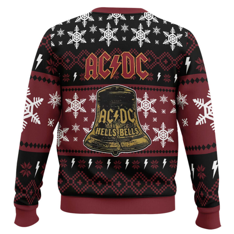 Hooktab Hells Bells AC/DC Ugly Christmas Sweater Hooktab Hells Bells AC/DC Ugly Christmas Sweater