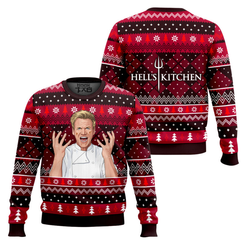 Hooktab Hell's Kitchen Ugly Christmas Sweater Hooktab Hell's Kitchen Ugly Christmas Sweater