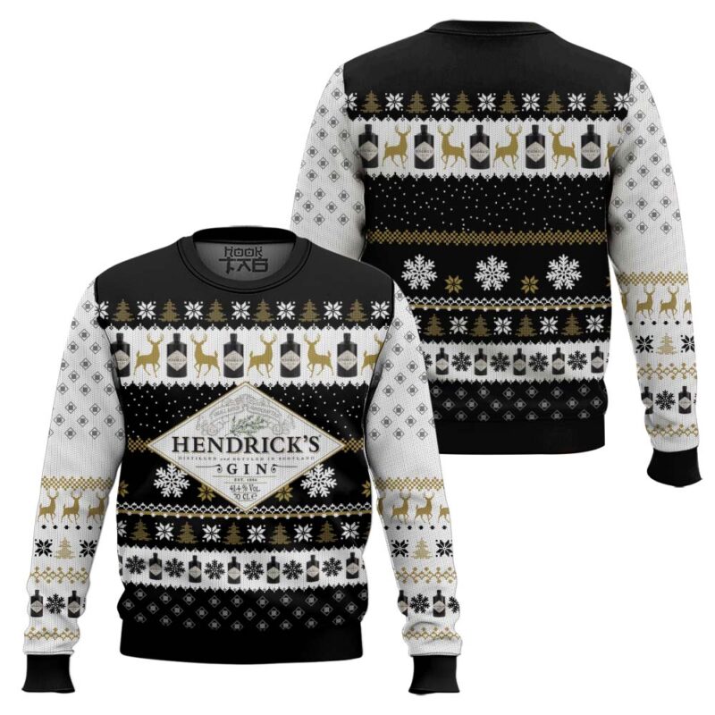 Hooktab Hendrick's Gin Ugly Christmas Sweater Hooktab Hendrick's Gin Ugly Christmas Sweater