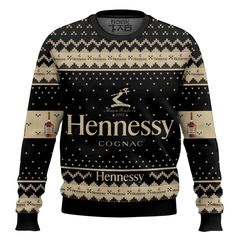 Hooktab Hennessy Cognac Ugly Christmas Sweater
