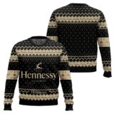 Hooktab Hennessy Cognac Ugly Christmas Sweater