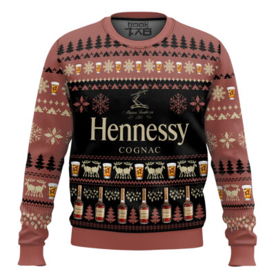 Hooktab Hennessy Cognac Wine Ugly Christmas Sweater
