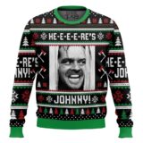 Hooktab Here's Johnny The Shining Ugly Christmas Sweater