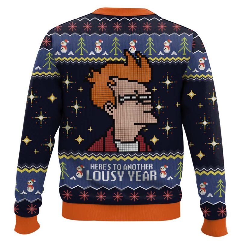 Hooktab Here’s to another Lousy Year Futurama Ugly Christmas Sweater Hooktab Here’s to another Lousy Year Futurama Ugly Christmas Sweater