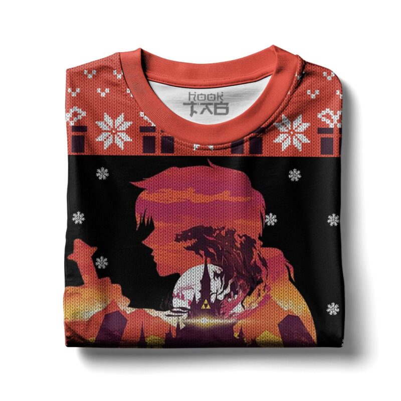 Hooktab Hero Sunset The Legend Of Zelda Ugly Christmas Sweater Hooktab Hero Sunset The Legend Of Zelda Ugly Christmas Sweater