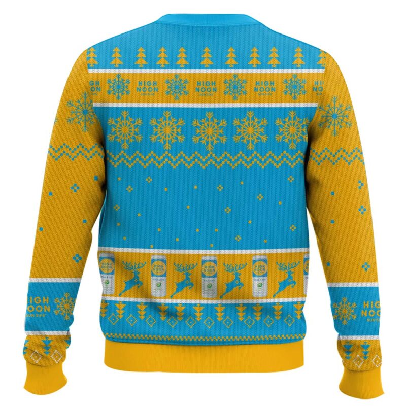 Hooktab High Noon Sun Sips Hard Seltzer Ugly Christmas Sweater Hooktab High Noon Sun Sips Hard Seltzer Ugly Christmas Sweater
