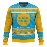 Hooktab High Noon Sun Sips Hard Seltzer Ugly Christmas Sweater