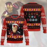 Hooktab Ho Ho Ho Iron Man Ugly Christmas Sweater
