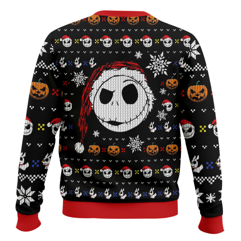 Hooktab Ho Ho Ho Jack Skellington Ugly Christmas Sweater Hooktab Ho Ho Ho Jack Skellington Ugly Christmas Sweater