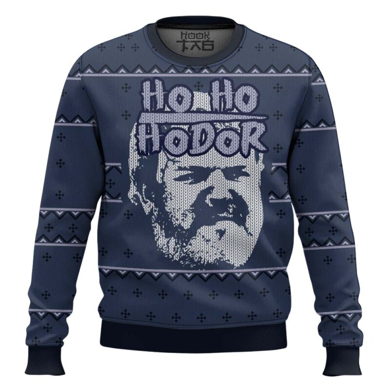 Hooktab Ho Ho Hodor Game Of Thrones Ugly Christmas Sweater Hooktab Ho Ho Hodor Game Of Thrones Ugly Christmas Sweater