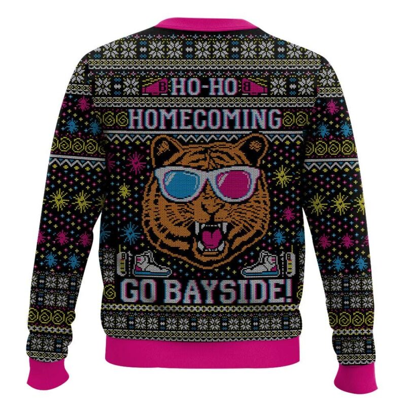 Hooktab Ho Ho Homecoming Go Bayside Ugly Christmas Sweater Hooktab Ho Ho Homecoming Go Bayside Ugly Christmas Sweater