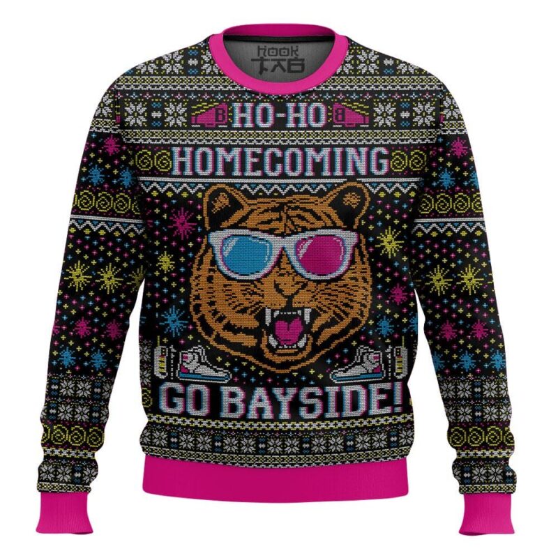 Hooktab Ho Ho Homecoming Go Bayside Ugly Christmas Sweater