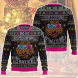 Hooktab Ho Ho Homecoming Go Bayside Ugly Christmas Sweater